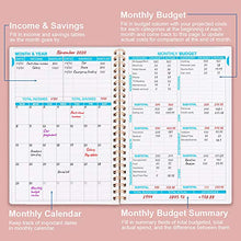 Load image into Gallery viewer, Budget Planner - Monthly Finance Organizer with Expense Tracker Notebook to Manage Your Money Effectively, Undated Finance Planner/Account Book, Start Anytime, 1 Year Use, A5, Rose
