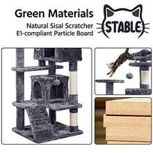 Load image into Gallery viewer, Yaheetech 138.5cm Cat Tree Tower Scratching Posts Multilevel Cat Climbing House with Condos &amp; Ladder Cat Activity Centre for Indoor Cats, Dark Grey
