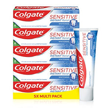 Load image into Gallery viewer, Colgate Sensitive Instant Relief Whitening Toothpaste 75 ml Pack of 5, Blocks Pain Instantly, Prevents Sensitivity, Gently Removes Stains (5 x 75 ml)
