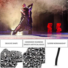 Load image into Gallery viewer, 1920s Flapper Headband - Pearls Leaf Headpiece Crystal Vintage 1920 Accessories For Women Gatsby Halloween Theme Party, Black-2, M
