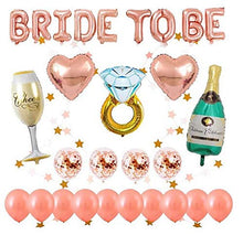 Load image into Gallery viewer, DOJoykey Hen Party Decoration Balloons Set, 1 pcs Bride To Be Balloons, 14 pcs Latex Balloons, 5 pcs Different Foil Balloons, 2 pcs Heart Shape Foil Balloons, 2 Meter Star Shape Hanging Garland
