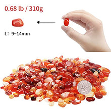 Load image into Gallery viewer, YiYa Red Agate Stone Tumbled Stones Gemstone Natural Crystal Quartz for Home Decoration Vase Filler Swimming Pool Bottom Potted Bottom Decoration (About 0.68 lb(310g)/Bag)
