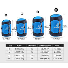 Load image into Gallery viewer, REDCAMP 35L Nylon Compression Stuff Sack for Sleeping Bag, Lightweight Compact Compression Bag for Camping Outdoor Hiking Backpacking Travelling, Blue X Large
