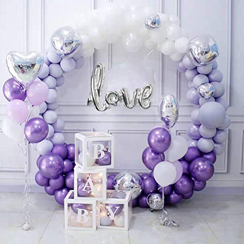 ATFUNSHOP Purple Balloon Arch Kits 5M Latex Helium Balloon Garland Kit, Lilac Balloons for Birthday Decorations, Wedding Party Festival Mother's Day Baby Shower Decorations