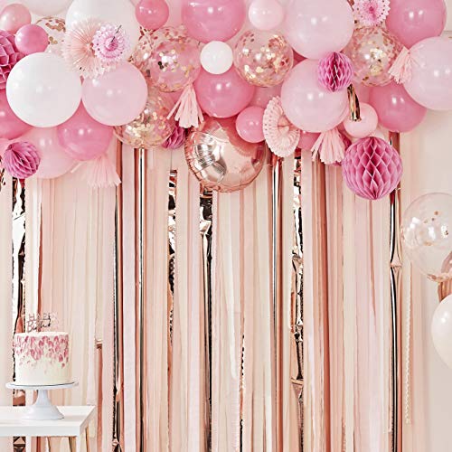 Ginger Ray Blush and Peach Balloon and Fan Garland Party Backdrop Mix