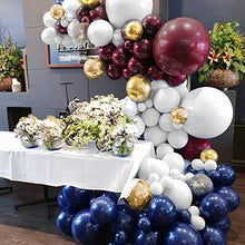 Load image into Gallery viewer, Balloon Arch Kit Burgundy Blue, Balloon Garland Kit Navy Blue Balloons Burgundy Balloons Balloon Garland Kit 106 PCS Balloon Arch Kit for Wedding Birthday Decorations Anniversary Decorations
