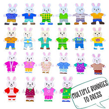 Load image into Gallery viewer, Jaques of London Wooden Puzzle Rabbit Family Dress Up | Wooden Jigsaw for 3 4 5 Year Olds | Toddler Puzzles | Girls and Boys Wooden Animal Toys
