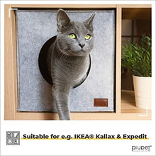 Load image into Gallery viewer, PiuPet® Premium Cat Bed incl. Cushion, Suitable for e.g. IKEA® Kallax &amp; Expedit Shelves, Cats beds in grey, Cozy cat house, Cat basket
