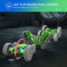 Load image into Gallery viewer, DEERC Remote Control Car for Boys, Tornado RC Stunt Car with LED Light Words 4 Demo Modes, Double Sided 360°Rotating with 2 Powerful Motors, 2.4GHZ Shockproof Off RC Crawler
