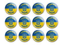 Load image into Gallery viewer, I Stand With Ukraine badges 25mm/1 inch badges - Button NATO Putin War Flag (2 Pcs) Hotime
