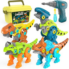 Load image into Gallery viewer, Dreamon Take Apart Dinosaur Toys for Kids with Storage Box Electric Drill, DIY Construction Build Set Educational STEM Gifts for Boys Girls
