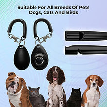 Load image into Gallery viewer, CMH EYE Professional High Pitch Dog Whistle for recall and Dog Clicker with straps-[2 PCS] ABS Material-Standardized frequency-black Dog Training Whistle and Clicker set.
