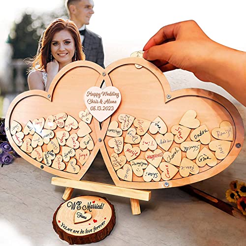 Neamon Guest book Wedding Personalized Wedding Decoration Wood Guestbook Party Dropbox
