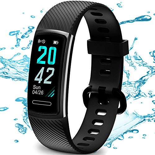 TEMINICE High-End Fitness Trackers HR, Activity Trackers Health Exercise Watch with Heart Rate and Sleep Monitor, Smart Band Calorie Counter, Step Counter, Pedometer Walking for Men & Women (Black)