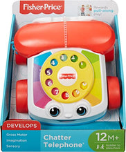 Load image into Gallery viewer, Fisher-Price Chatter Telephone, Infant and Toddler Pull Toy Phone for Walking and Pretend Play, Ages 12 Months+, FGW66
