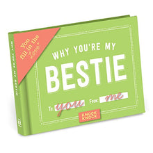 Load image into Gallery viewer, Knock Knock Why You&#39;re My Bestie Fill in the Love Book Fill-in-the-Blank Gift for Best Friend Journal, 4.5 x 3.25-Inches: Fill-in-the-blank Journal
