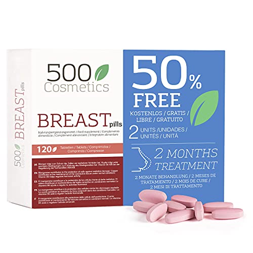 500Cosmetics - Natural Supplement to Increase and Firm Feminine Breast - 100% Natural Ingredients - Made in EU - 60 Tablets. (2)