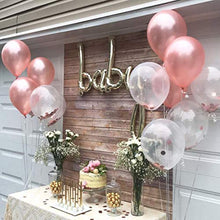 Load image into Gallery viewer, Soonlyn Pink Rosegold Balloon Garland 140 Pcs Gold and Pink Confetti Balloon Arch Kit for Bridal Shower Baby Shower Girl Birthday Party Decoration
