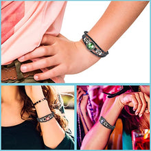 Load image into Gallery viewer, Genshin Impact Bracelet 7 Pcs, Animne Luminous Bracelet, Element Luminous Bracelets Glow in Dark, God's Eye Time Gem Bracelet of Fire, Ice, Wind, Grass, Rock, Thunder, Water
