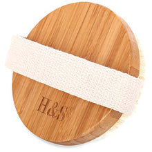 Load image into Gallery viewer, H&amp;S 2pcs Body Brush Dry Skin Bath Shower Brush Back Scrubber Natural Bristles Exfoliating Cellulite Brush Bamboo Wood
