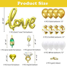 Load image into Gallery viewer, Engagement Wedding Decorations,Gold Engaged Banner, Photo Banner and Set of 12+5 Balloons for Engagement/Wedding Party
