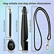 Load image into Gallery viewer, CMH EYE Professional High Pitch Dog Whistle for recall and Dog Clicker with straps-[2 PCS] ABS Material-Standardized frequency-black Dog Training Whistle and Clicker set.
