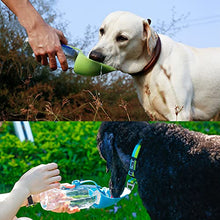 Load image into Gallery viewer, Petsoigné Portable Dog Water Bottle in Silicone Pet Water Bottles Foldable for Travel Walking Hiking (Orange)
