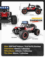 Load image into Gallery viewer, BEZGAR 17 Toy Grade 1:14 Scale Remote Control Car, 2WD High Speed 20 Km/h All Terrains Electric Toy Off Road RC Monster Vehicle Truck Crawler with Two Rechargeable Batteries for Boys Girls Kids&amp;Adults
