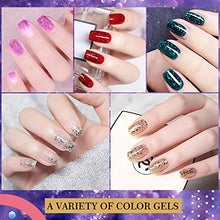 Load image into Gallery viewer, MILD EAST Gel Nail Polish Set - 6 Colors Pretty Glitter Colorful Soak Off UV/LED Gel Nail Kit with Gifts Box Manicure DIY Home Nail Art Salon Set
