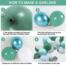 Load image into Gallery viewer, Green Balloons Garland Arch Kit, 73PCS Green White Balloon Garland Kit Balloons Arch Kit, Latex Balloons Party Balloons for Boys Kids Jungle Birthday Decoration Wedding Baby Shower Party Supplies
