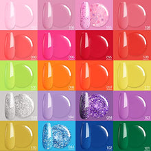 Load image into Gallery viewer, Modelones 20 Colors Dip Powder Nail Kit Starter, Neon Pink Bright Red Acrylic Dipping Powder System Essential Liquid Set with Top/Base Coat Activator for Spring Summer French Nail Art Manicure DIY
