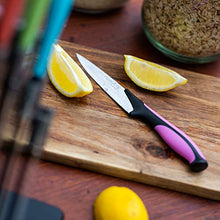 Load image into Gallery viewer, Kitchen Knife Block Set with Colour Coding - 6 Piece Coloured Knives Set - by Nouva
