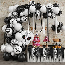 Load image into Gallery viewer, Halloween Balloon Arch Kit, Halloween Party Decorations Balloon Garland Arch Kit, White and Black Balloon Arch Kit for Halloween Party Indoor Outdoor
