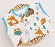 Load image into Gallery viewer, Chilsuessy Baby Sleeping Bag with Feet Summer Baby Sleeping Bag 100% Cotton 0.5 Tog Summer Kid Sleeping Bag with Feet for Infant Toddler Sleeveless, Forest Animals, 70cm/6-18 Months
