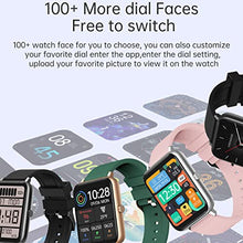 Load image into Gallery viewer, Smart Watch for Women men, Fitness Tracker with Bluetooth Answer and Make Calls, 1.69'' HD Full Touch Screen Fitness Watch, Heart Rate Blood Pressure Sleep Tracker (Black)
