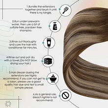 Load image into Gallery viewer, Hetto Clip in Hair Extensions Balayage Brown Human Hair Clip on Hair Extensions Real Remy Clip in Extensions Human Hair Dark Brown to Caramel Blonde 100g 18Inch #4/27/4
