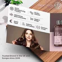 Load image into Gallery viewer, Biotin Hair Growth Supplement 12000mcg - 365 Biotin Tablets (Vitamin B7) - 1 Year Supply - Skin Hair Nail Vitamins for Women &amp; Men - Vegan Biotin Vitamins - Non-GMO &amp; Gluten Free - Made in The UK
