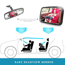 Load image into Gallery viewer, Shynerk Baby Car Mirror, Safety Car Seat Mirror for Rear Facing Infant with Wide Crystal Clear View, Shatterproof, Fully Assembled, Crash Tested and Certified
