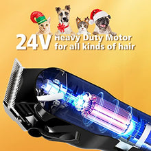 Load image into Gallery viewer, Dog Clippers with 24V Powerful Motor, Plug-in &amp; Quiet Professional Dog Hair Trimmer, Pet Grooming Clippers, Dog Grooming Kit with 8 Comb Guides for Thick Coats Dogs Cats Horse
