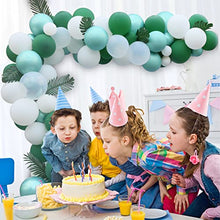 Load image into Gallery viewer, Green Balloons Garland Arch Kit, 73PCS Green White Balloon Garland Kit Balloons Arch Kit, Latex Balloons Party Balloons for Boys Kids Jungle Birthday Decoration Wedding Baby Shower Party Supplies
