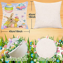 Load image into Gallery viewer, Vimbo Easter Cushion Cover Set of 4, 45 x 45 cm, Welcome Easter Decoration Cushion Covers Spring Cotton Linen Cushion Covers for Living Room Sofa Office Car Decor (2#)
