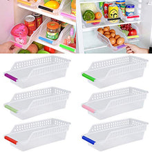 Load image into Gallery viewer, Fridge Storage, JRing Refrigerator Storage Organizer, Fruit Handled Kitchen Collecting Box Basket Rack Stand Basket Container (6 Pack, Random Color)
