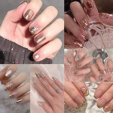 Load image into Gallery viewer, BISHENGYF 6 Box Rose Gold Chrome Nail Powder, Metallic Nail Art Pigment Powder Set, Shiny Nail Glitter Powder with Magic Mirror Effect for Nail Art Design Decoration.
