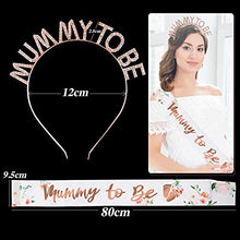 Load image into Gallery viewer, BETESSIN Mummy to Be Sash with Rhinestone Tiara Crown Headband Mum to Be for Baby Shower Party Decoration Party Gifts Accessories Decor Favour Party Supplies
