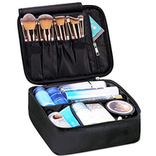 Load image into Gallery viewer, Travel Makeup Bag Large Cosmetic Bag Make up Case Organizer for Women and Girls (Black)
