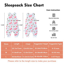 Load image into Gallery viewer, MOEMOE BABY Sleeping Bag with Legs Summer Sleeping Bag with Feet Muslin Toddler Sleep Bag 0.5 Tog Baby Sleeveless Wearable Blanket for Girls Boys 9 Months -5 Years
