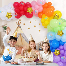 Load image into Gallery viewer, Rainbow Balloon Arch Garland Kit Party Decorations 147PCs Blue Pink Green Orange Red Star Foil Balloons Butterfly for Girls Boys Birthday Baby Shower Decoration Wedding Anniversary Party Supplies
