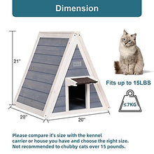 Load image into Gallery viewer, Petsfit Outdoor Cat House,Triangle Cat House Outdoor with Escape Door, Cat Outdoor House Front Door with Eave to prevent Rain for Cat and Small Animals
