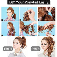 Load image into Gallery viewer, SEGO Messy Human Hair Scrunchies for Women Long Hair Bun Extensions Curly Wavy Hair Pieces [#4 Medium Brown] Updo Ponytail Hair Extensions Real Remy Hair Donut Chignons (32g)
