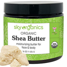 Load image into Gallery viewer, Organic Raw Unrefined Shea Butter by Sky Organics (454 g) Grade A Ivory Shea Butter Skin Nourishing Moisturizing &amp; Healing For Dry Skin Dusting Powders - For Skin Care Hair Care &amp; DIY Recipes
